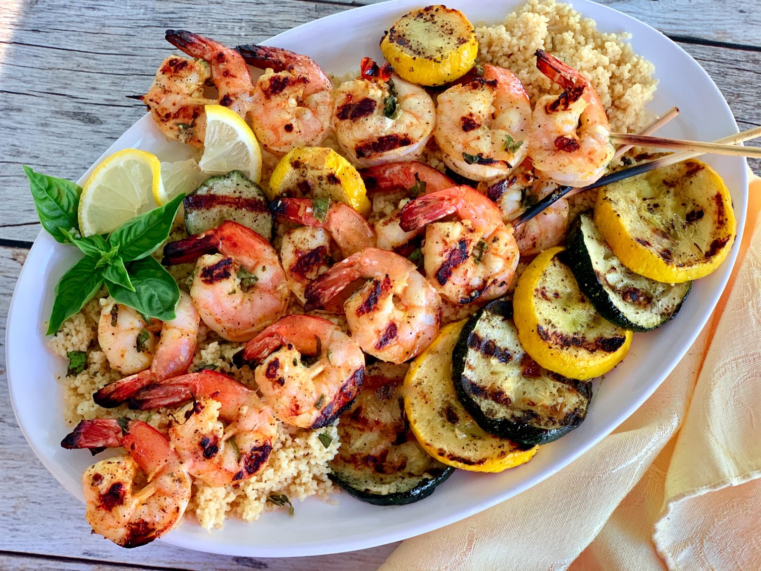 Grilled Shrimp And Summer Squash Skewers Dish Off The Block 5324