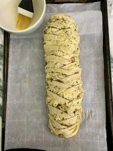 CHEESY GREEN MACHINE STUFFED PESTO BRAID