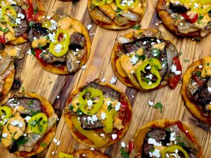 Naan-Traditional Steak And Pepper Mini Pizzas