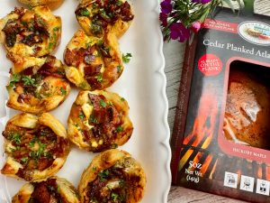 DECADENT HICKORY MAPLE SALMON AND BACON BITES