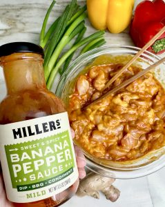 MILLER'S BANANA PEPPER CHICKEN AND VEGGIE STIR FRY