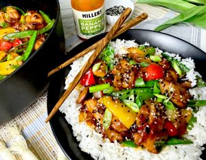 MILLER'S BANANA PEPPER CHICKEN AND VEGGIE STIR FRY