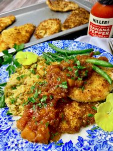 PORK CUTLETS WITH SWEET AND SPICY BANANA PEPPER APPLESAUCE